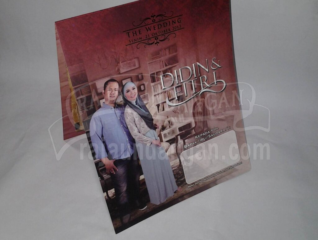 Undangan Pernikahan Softcover Mini Pop Up Didin dan Fitri (EDC 28) 1 Undangan Pernikahan Softcover Mini Pop Up Didin dan Fitri