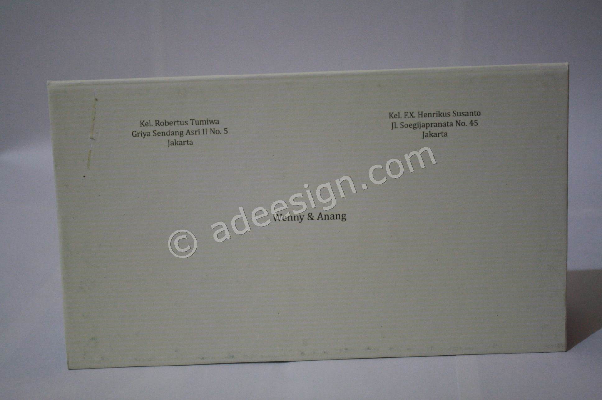 Undangan Pernikahan Hardcover Wenny dan Anang