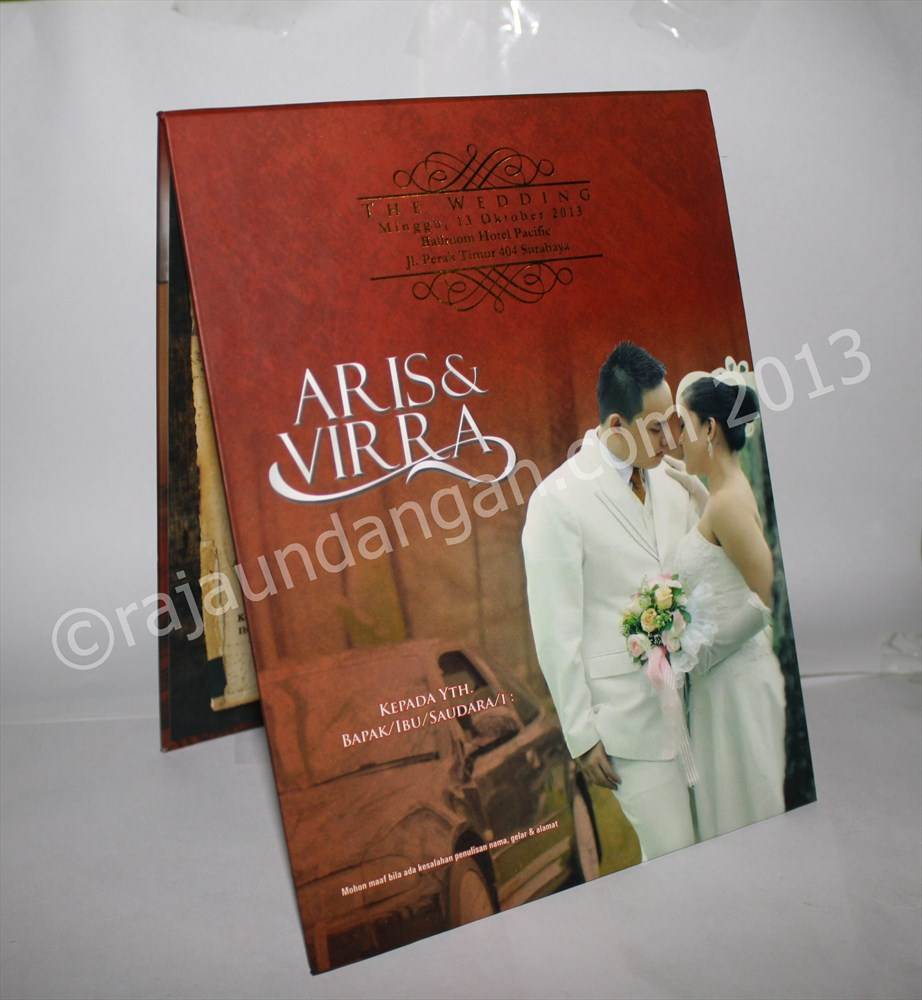 Undangan Pernikahan Pop Up Hardcover Aris dan Virra - Undangan Pernikahan Pop Up Hardcover Aris dan Virra (EDC 14)