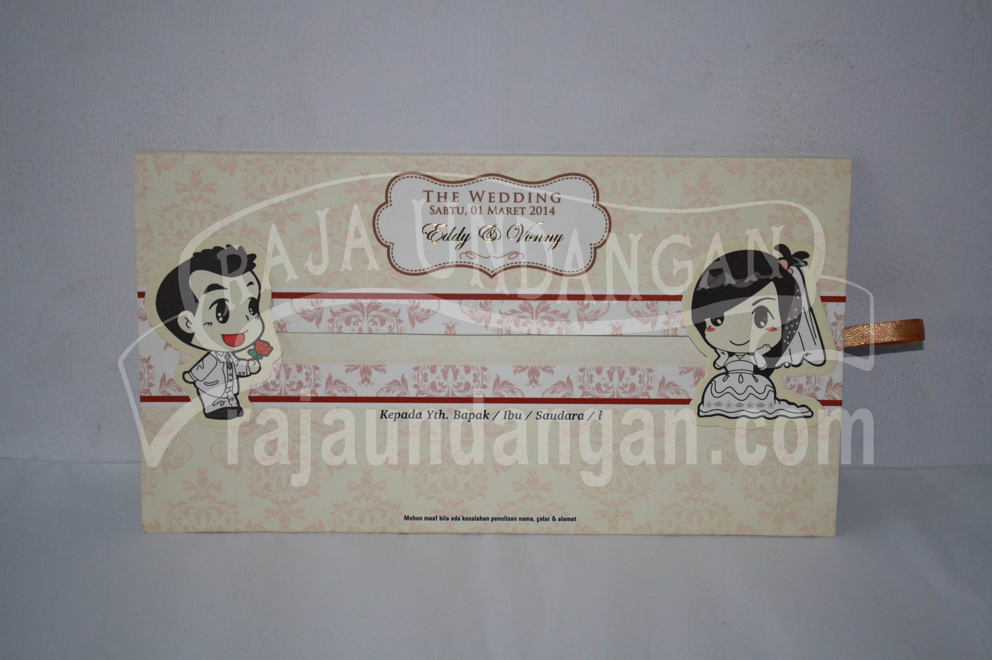 Undangan Pernikahan Hardcover Motif Kartun Geser Eddy dan 