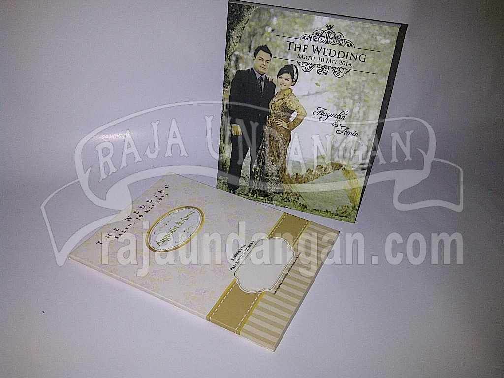 Undangan Pernikahan Hardcover Pop Up Pakai Amplop Augustin 