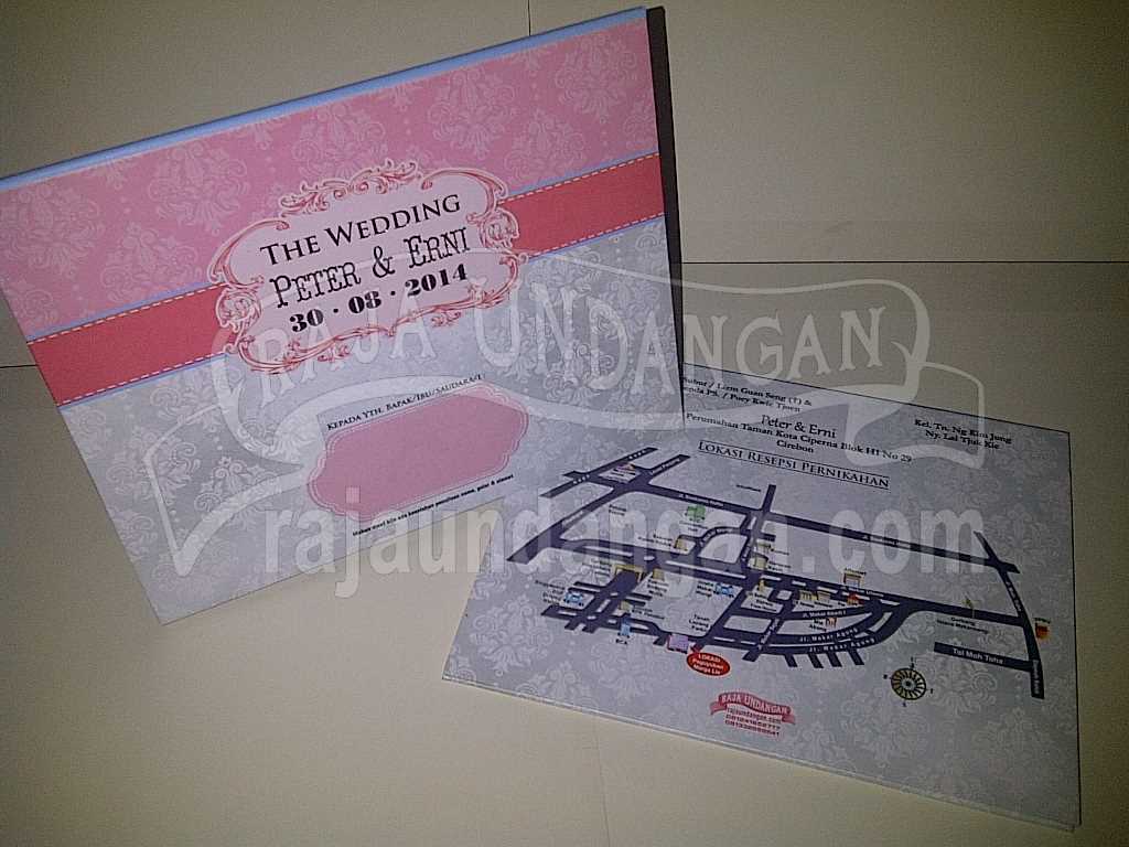 Undangan Pernikahan Hardcover Pop Up 3D Peter dan Erni 